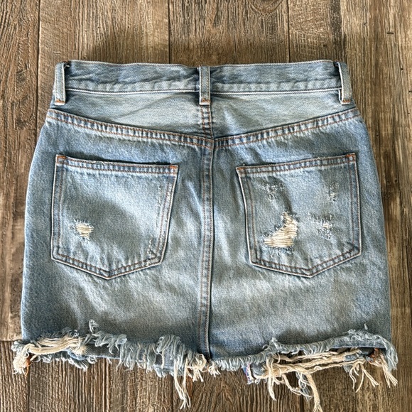 WE THE FREE BEAUTIFUL JEAN SKIRT, SIZE 24 - Picture 2 of 11
